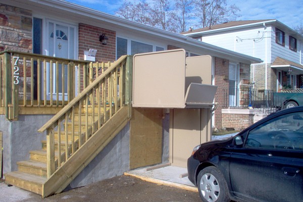 Porch LIft from Driveway